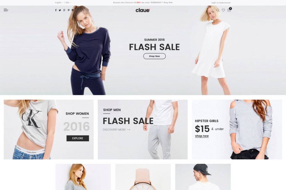 Claue WooCommerce theme