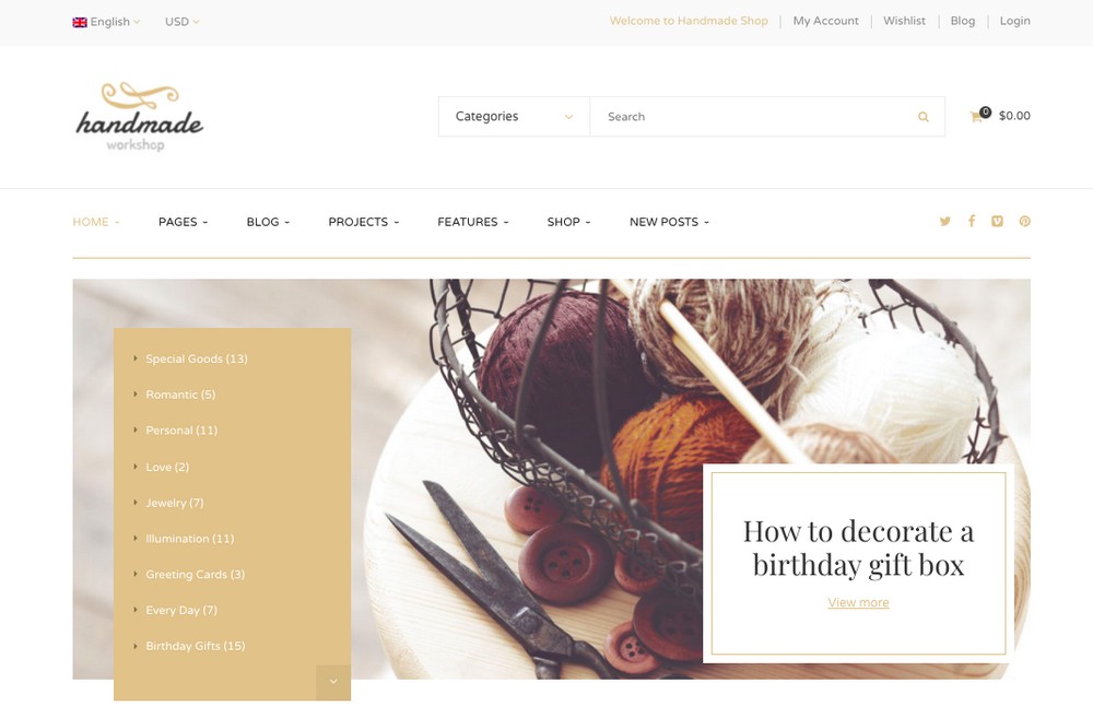 Handmade Shop WooCommerce Theme