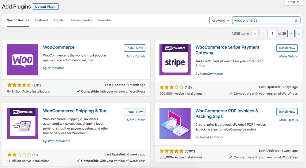 Install the WooCommerce WordPress plugin