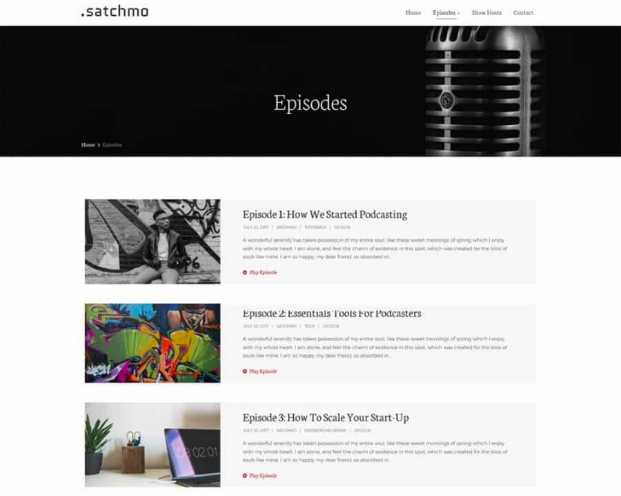 Satchmo premium WordPress theme