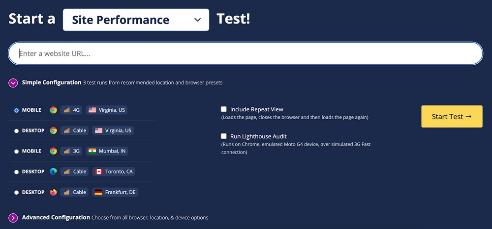 WebPageTest